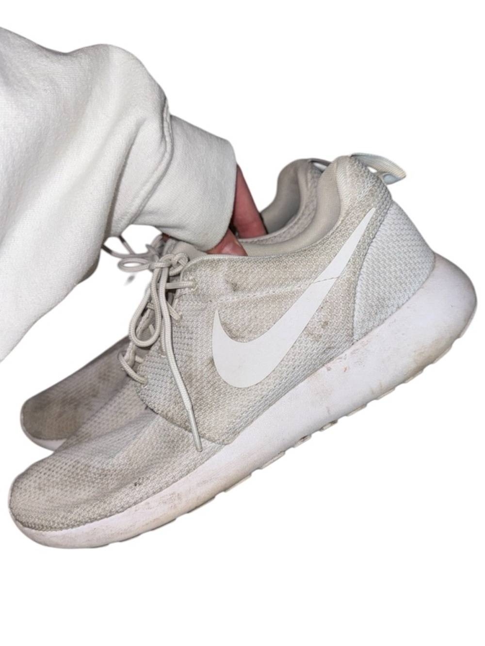 Men’s Nike Off-White/Taupe Mesh Low-Top Sneakers 10
